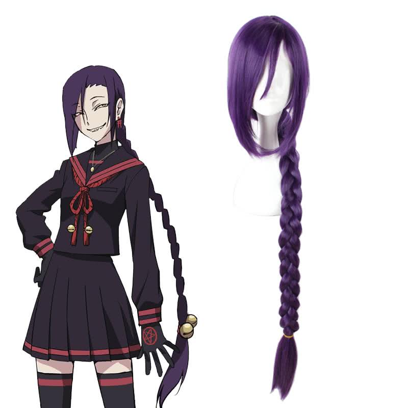 Anime Re:Creators Magane Chikujoin Long Braid Purple Cosplay Wigs - lemailwigs