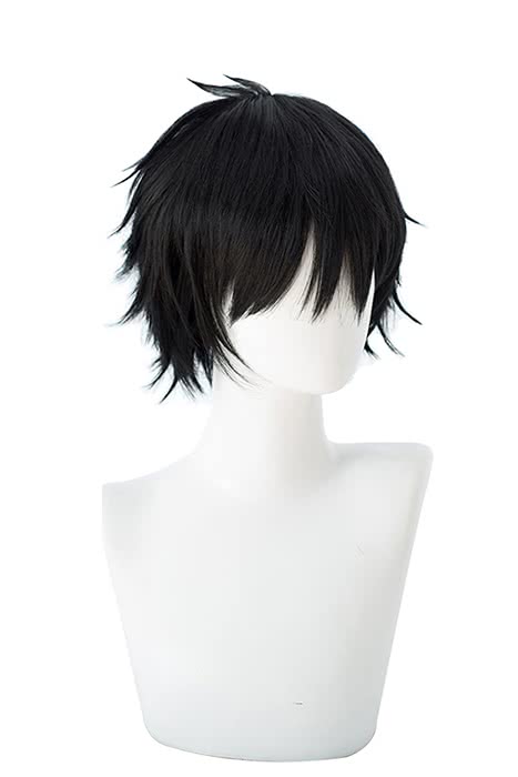 Anime Satsuriku no Tenshi Zack Cosplay Wigs Angels Of Death Short Black - lemailwigs