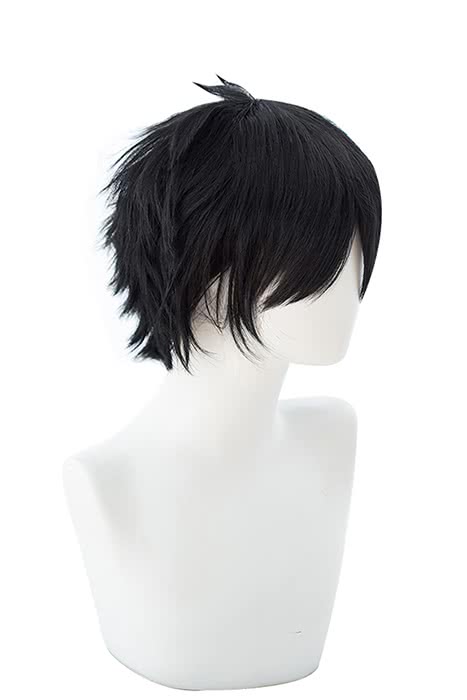 Anime Satsuriku no Tenshi Zack Cosplay Wigs Angels Of Death Short Black - lemailwigs