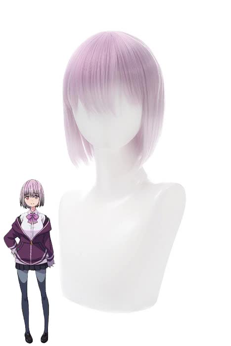 Anime SSSS.GRIDMAN Shinjo Akane Short Light Pink Cosplay Wigs - lemailwigs