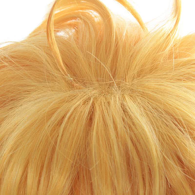 Anime The Promised Neverland Emma Short Curly Yellow Cosplay Wigs - lemailwigs