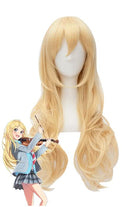 Anime Your Lie in April Kaori Miyazono Blonde Curly Long Cosplay Wigs - lemailwigs