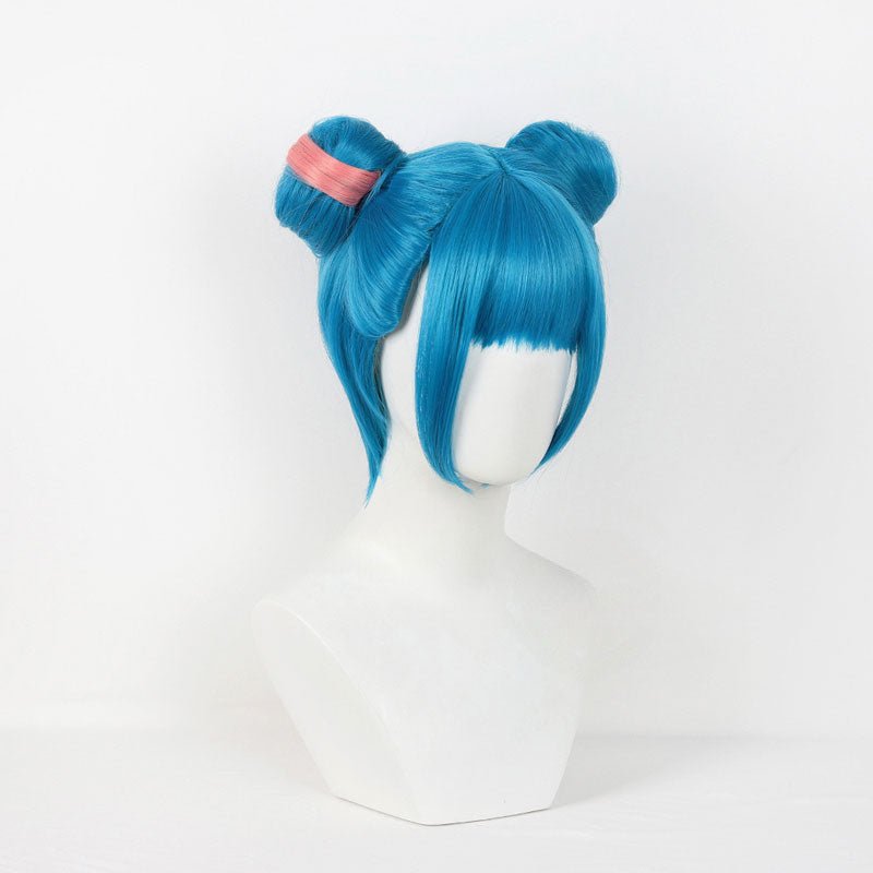 Arcane 2 Jinx Double Bun Cosplay Wig - lemailwigs