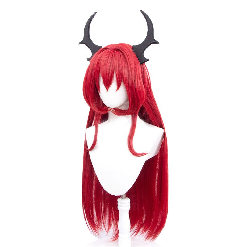 Arknights Surtr Dark Red Long Straight Cosplay Wig - lemailwigs