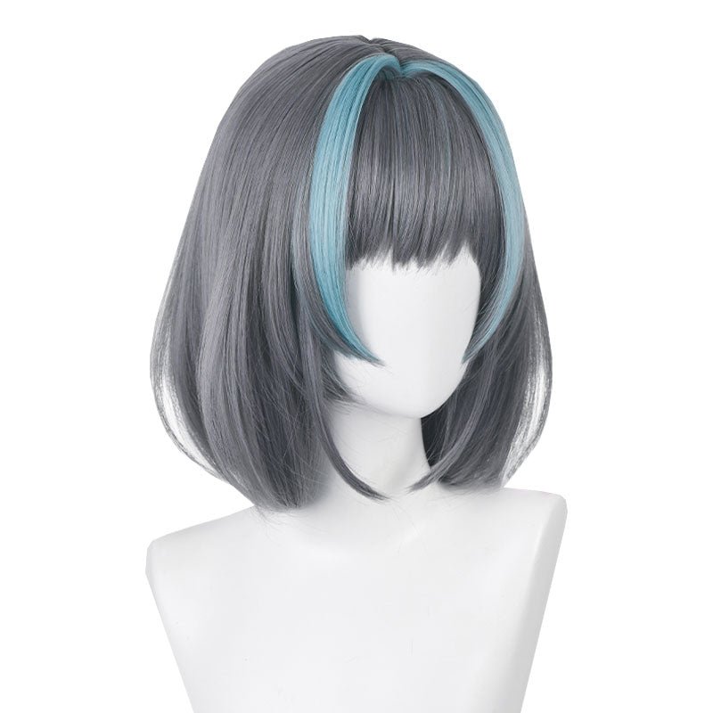 Azur Lane Cheshire Grey Mixed Blue Cosplay Wig - lemailwigs