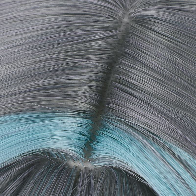 Azur Lane Cheshire Grey Mixed Blue Cosplay Wig - lemailwigs