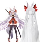 Azur Lane IJN Asanagi Long Straight White Cosplay Wig - lemailwigs