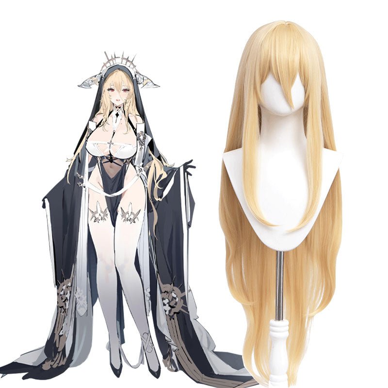 Azur Lane Implacable Long Straight Blonde Cosplay Wig - lemailwigs