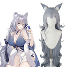 Azur Lane Shinano Long Curly Grey Cosplay Wig - lemailwigs