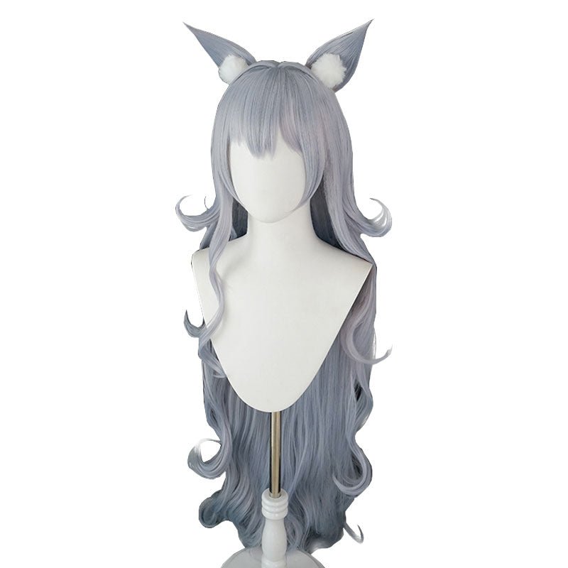 Azur Lane Shinano Long Curly Grey Cosplay Wig - lemailwigs