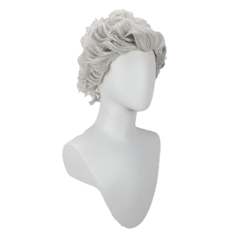 Baldur's Gate 3 Astarion Short Curly Grey Cosplay Wig - lemailwigs