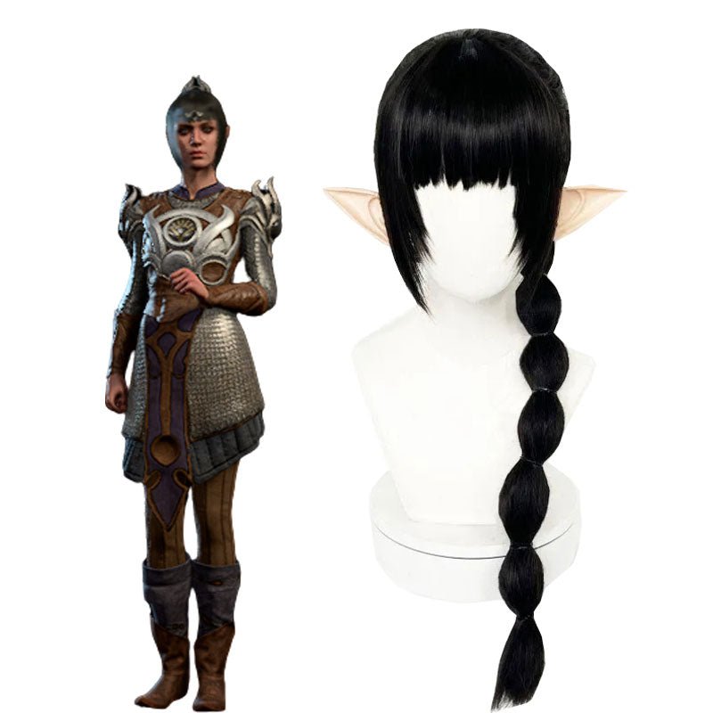 Baldur's Gate 3 ShadowHeart Black Cosplay Wig - lemailwigs