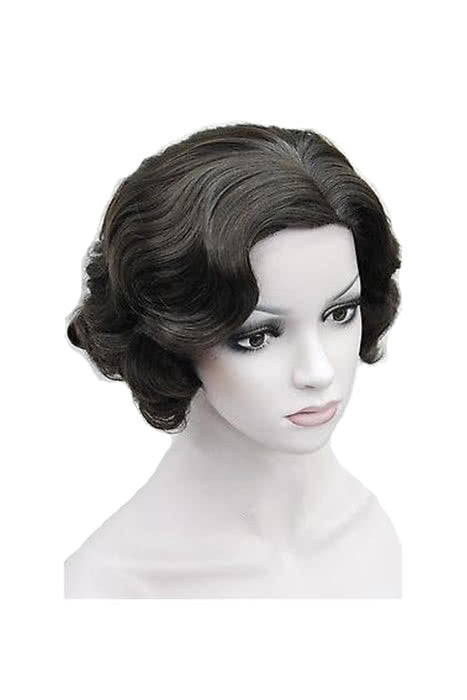 Black Brown Wave Short Curly Fashion Wigs - lemailwigs
