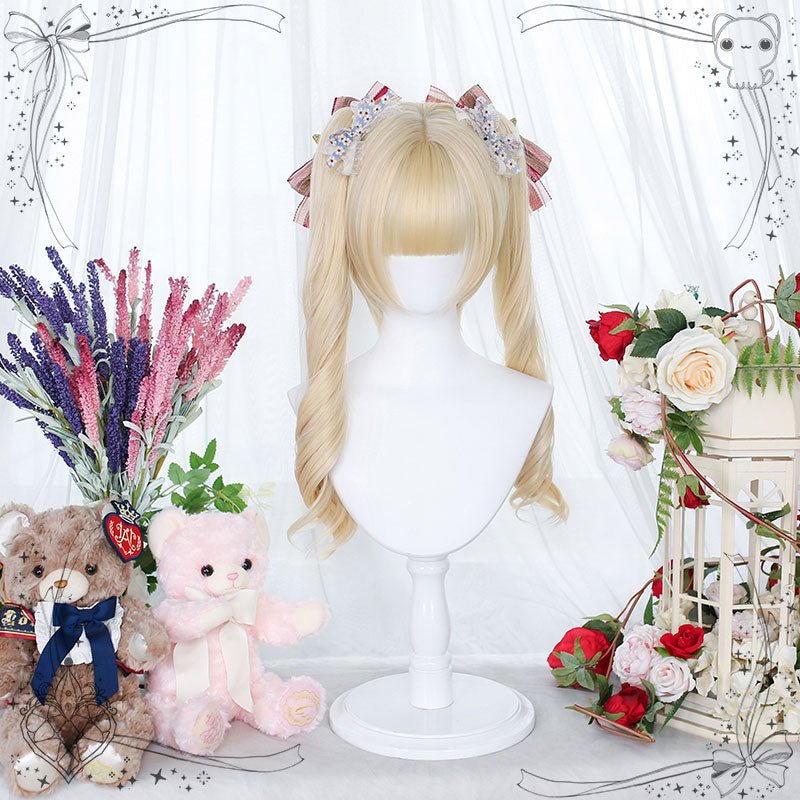 Blonde Cute Double Pontail Lolita Wig - lemailwigs