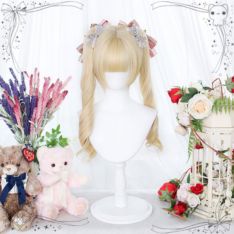 Blonde Cute Double Pontail Lolita Wig - lemailwigs