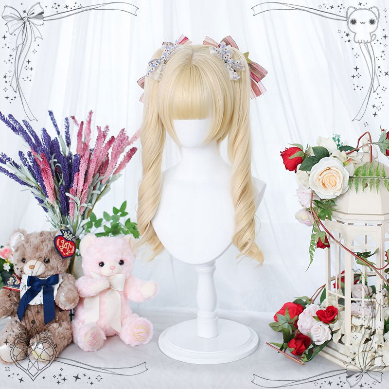 Blonde Cute Double Pontail Lolita Wig - lemailwigs