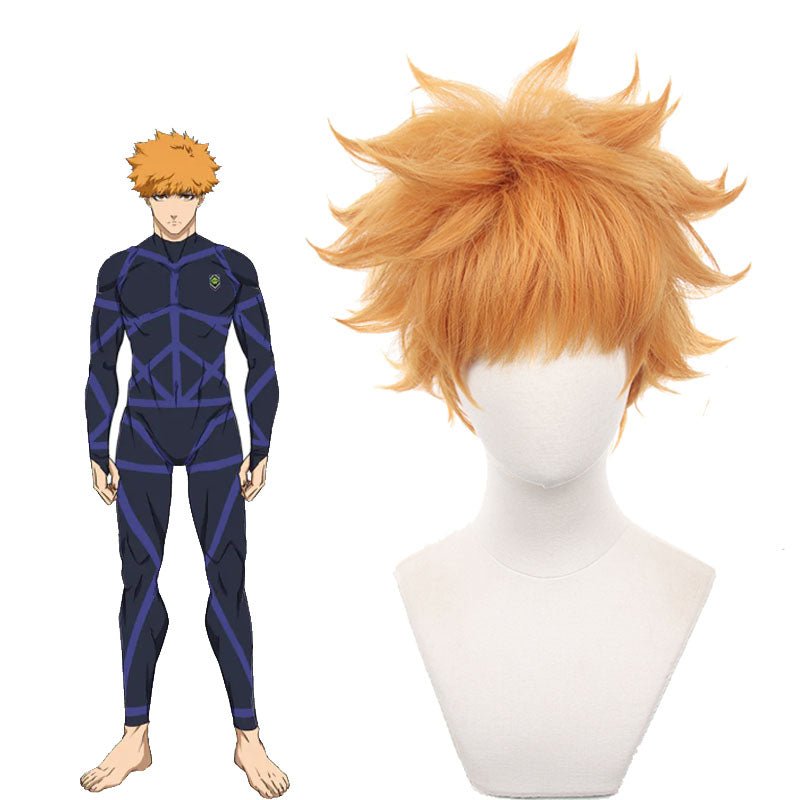 Blue Lock Kunigami Rensuke Orange Cosplay Wig - lemailwigs