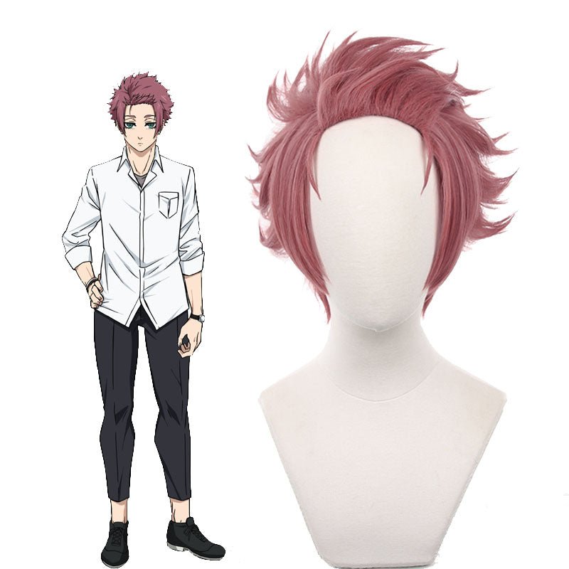 Blue Lock Sae Itoshi Short Pink Cosplay Wig - lemailwigs