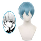 Blue Lock Yo Hiori Short Blue Cosplay Wig - lemailwigs