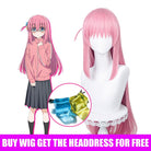 Bocchi the Rock Hitori Gotou Long Pink Cosplay Wig - lemailwigs