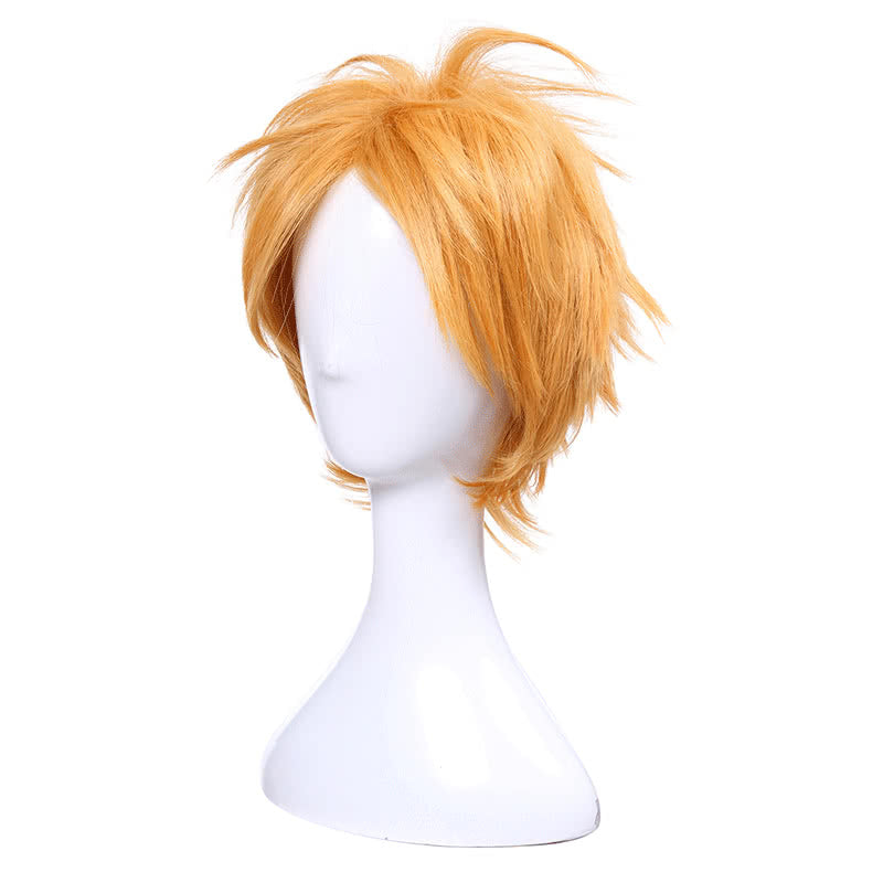 Bungou Stray Dogs Junichiro Tanizaki Anime Orange Brown Short Layered Cosplay Wigs - lemailwigs