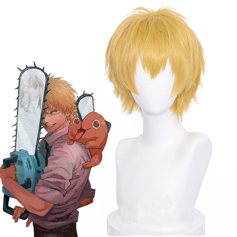 Chainsaw Man Denji Short Blonde Cosplay Wigs - lemailwigs