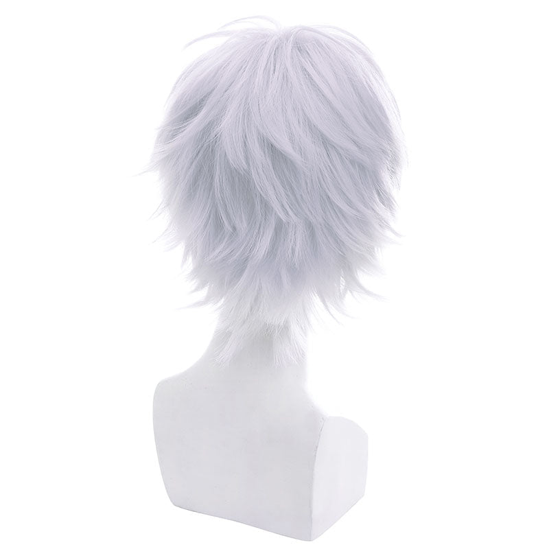 Classic Short Anime Cosplay Wigs - White - lemailwigs