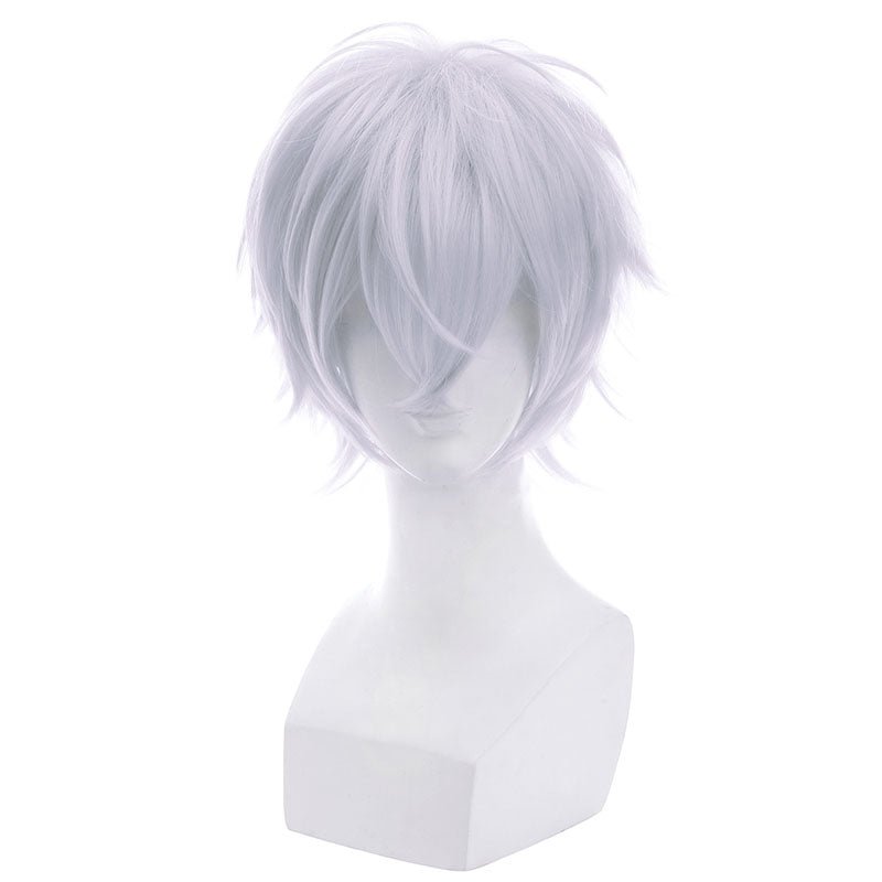 Classic Short Anime Cosplay Wigs - White - lemailwigs