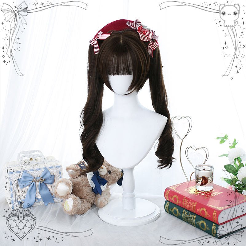 Cute Brown Double Ponytail Lolita Wig - lemailwigs