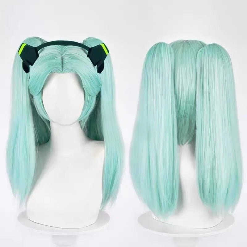 Cyberpunk Edgerunners Rebecca Light Green Cosplay Wigs - lemailwigs