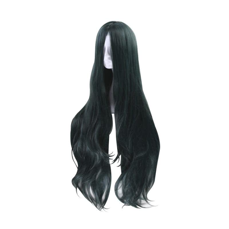 DanganRonpa V3 Korekiyo Shinguji 100cm Long Curly Dark Green Cosplay Wigs - lemailwigs