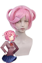 DDLC Natsuki Cosplay Wigs Pink Short - lemailwigs