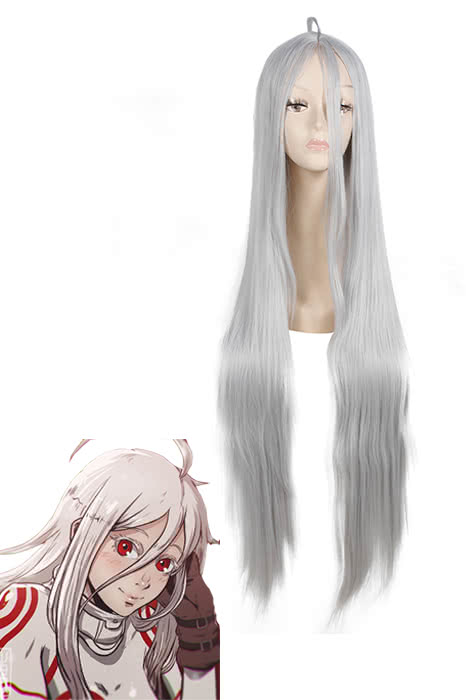Deadman Wonderland Shiro Anime Wigs Long Straight Synthetic Hair Grey Cosplay Wigs - lemailwigs