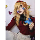 Demon slayer Douma Long Curly Blonde Mixed Color Cosplay Wigs - lemailwigs