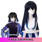 Demon Slayer Hashibira Inosuke Long Gradient Cosplay Wigs - lemailwigs