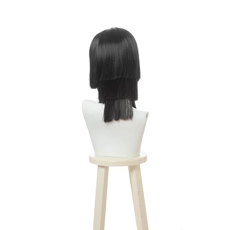 Demon Slayer / Kimetsu no Yaiba Iguro Obanai Short Layer Black Cosplay Wigs - lemailwigs