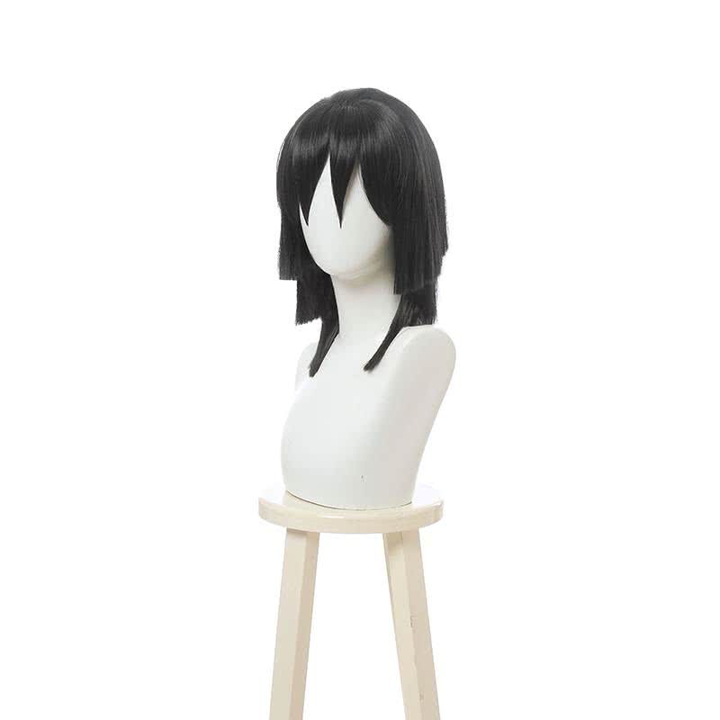Demon Slayer / Kimetsu no Yaiba Iguro Obanai Short Layer Black Cosplay Wigs - lemailwigs
