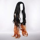 Demon Slayer / Kimetsu no Yaiba Kamado Nezuko Long Curly Gradient Cosplay Wigs - lemailwigs