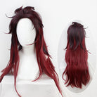 Demon Slayer / Kimetsu no Yaiba Tanjirou Kamado Red Mix Black Long Ponytail Cosplay Wigs - lemailwigs