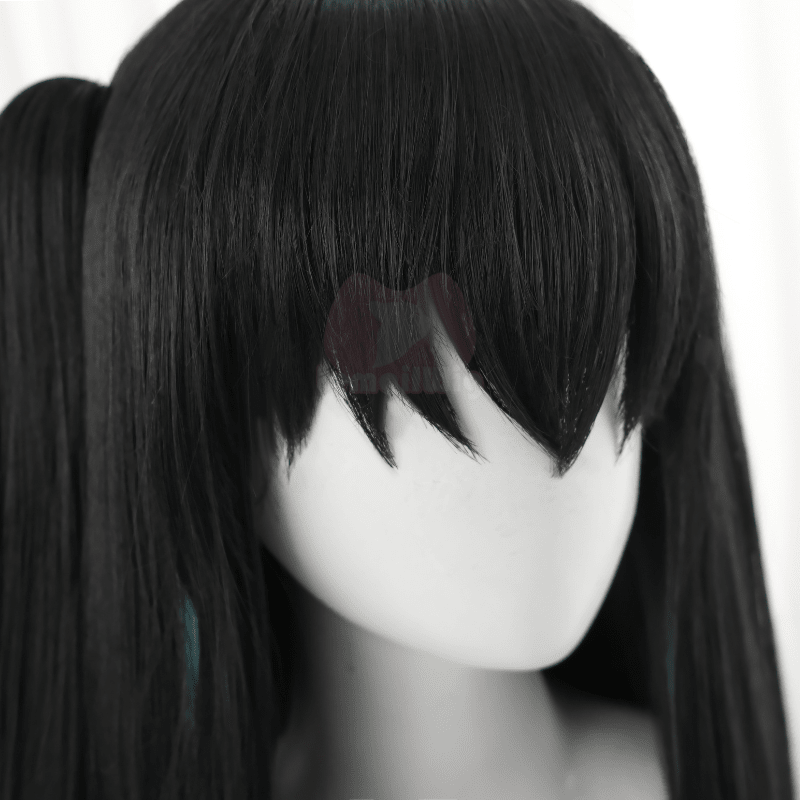 Demon Slayer / Kimetsu no Yaiba Tokitou Muichirou Long Straight Black Gradient Color Cosplay Wigs - lemailwigs