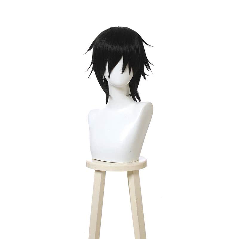 Demon Slayer / Kimetsu no Yaiba Tomioka Giyuu Long Straight Black Cosplay Wigs - lemailwigs