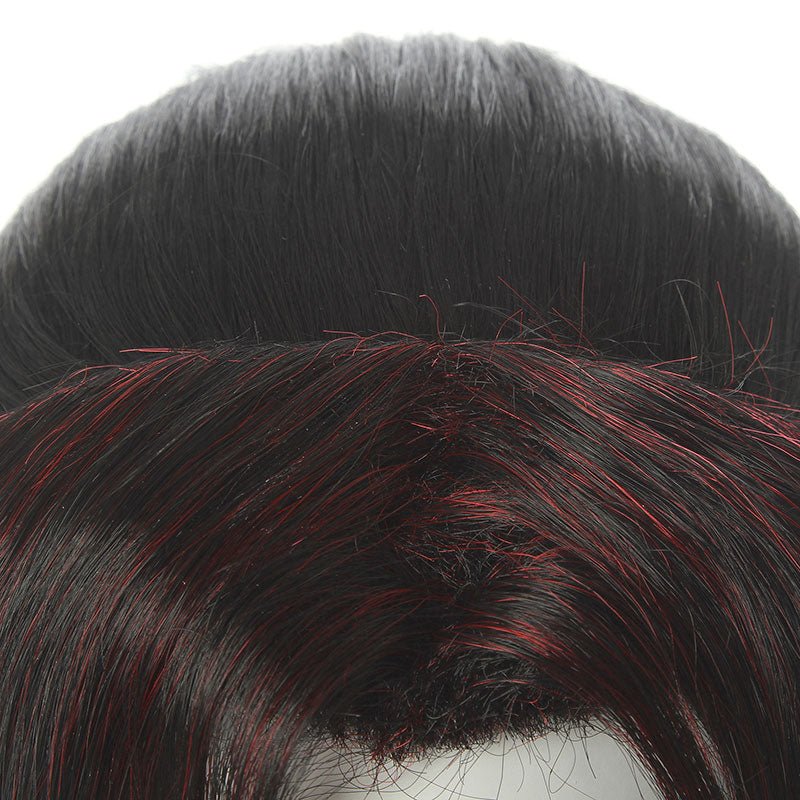 Demon Slayer Kokushibou Kokushibo Black Mixed Red Cosplay Wig - lemailwigs