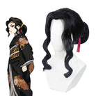 Demon Slayer Muzan Kibutsuji Female Black Curly Cosplay Wig - lemailwigs