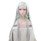 Demon Slayer Rui Spider Mother Silver Long Straight Cosplay Wigs - lemailwigs