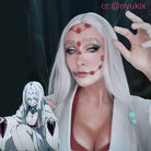 Demon Slayer Rui Spider Mother Silver Long Straight Cosplay Wigs - lemailwigs