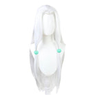 Demon Slayer Rui Spider Sister White Long Straight Cosplay Wigs With Free Headdress - lemailwigs