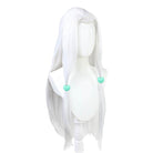 Demon Slayer Rui Spider Sister White Long Straight Cosplay Wigs With Free Headdress - lemailwigs