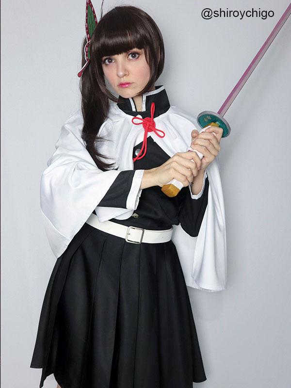 Demon Slayer Tsuyuri Kanao Female Uniform Cosplay Costume - lemailwigs