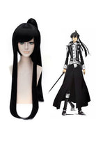 D.Gray - man Kanda You 60cm Long Straight Black Cosplay Wig - lemailwigs