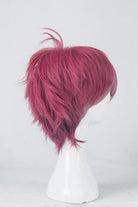 Diabolik Lovers Sakamaki Ayato Dark Wine Red Short Straight Anime Wigs Fluffy Synthetic Cosplay Wigs - lemailwigs